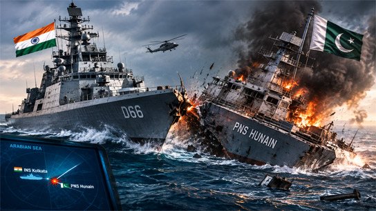 Pak patrol boat itself 'damaged' by ramming India's most powerful INS Kolkata