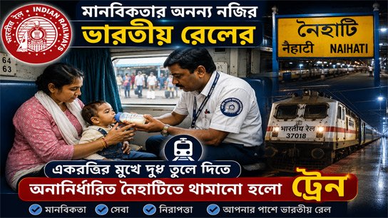 Indian Railways' unique example of humanity: Darjeeling Mail delayed for eight hours due to Farakka landslide, train stopped at Naihati to deliver milk to Ekratti