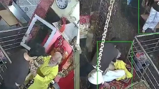 An old priest of a Shiva temple in Jaipur was brutally beaten up over a loud speaker being used.