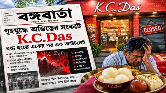 K.C.Das faces existential crisis amid civil war; outlets are closing one after another