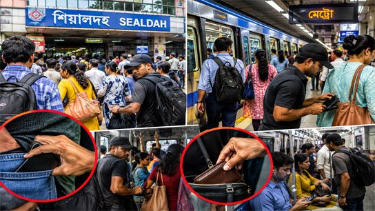 Active pickpocket gang in Sealdah South Branch and Metro! People to handle mobiles and wallets