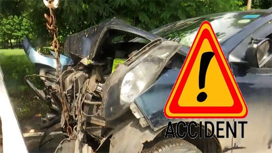 Horrific accident in front of Fort William while driving at 100 km/h