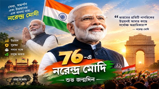 Premature Diwali in Bengal today; Narendra Modi at 76