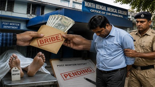North Bengal Medical College employee arrested for bribery even for providing autopsy report