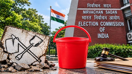 Commission removes symbol; 'Spade-Shovel' symbol replaced with 'Bucket' symbol! Now Left ally RSP is heading to court