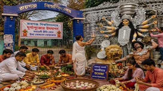 Historic beginning at Raiganj University; Worship of Goddess Durga to be celebrated for the first time on campus