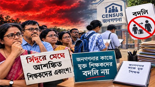 Some teachers are worried about the Sindoor Megh! Teachers involved in the census work will not be transferred