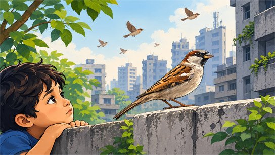 Is the sparrow of childhood disappearing? A longing plea to keep the familiar call alive in the concrete crowd