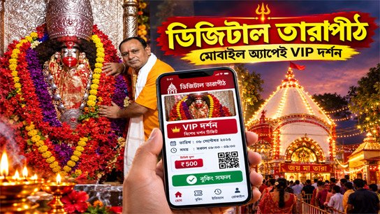 The digital age begins at Tarapith Temple