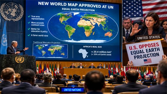 UN approves new world map; US opposes