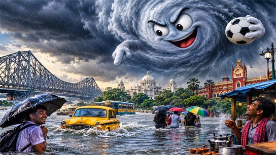Warning issued in Kolkata; Will be washed away in the next 2-3 hours! The game starts with a low pressure