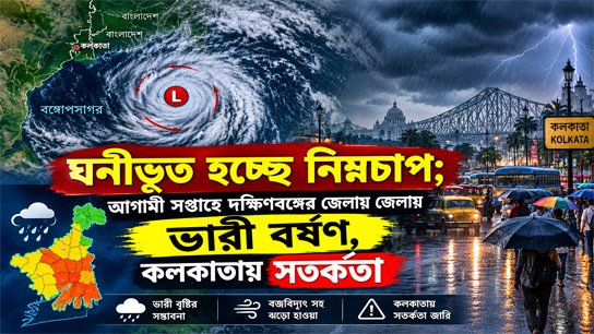 Low pressure is intensifying; heavy rainfall in South Bengal districts next week, warning in Kolkata