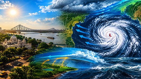 Deep depression in the Bay of Bengal, yet bright sunshine in South Bengal