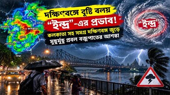 There is a risk of severe thunderstorms across South Bengal, including Kolkata.