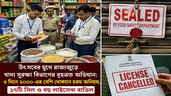Ahead of the festival, the Food Safety Department conducts a major operation across the state: Extreme irregularities in more than 2000 shops in 3 days, 17 seals and many licenses cancelled