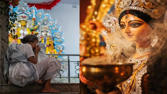 Today marks the return of the goddess to Kailash, the farewell tune of the dhak, the playing of vermilion in the pavilions; best wishes for a happy victory