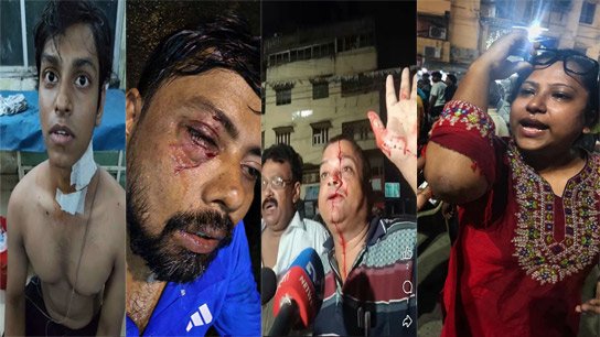 BJP's violence at Left's meeting in Biratti