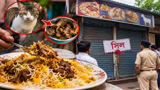 Allegation of serving cat meat instead of mutton with polava! Food stalls closed, meat shops sealed in Gangarampur