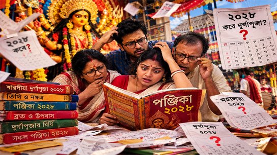 Three straight weeks apart! Netizens are reeling over the calendar's chaos over Durga Puja 2028