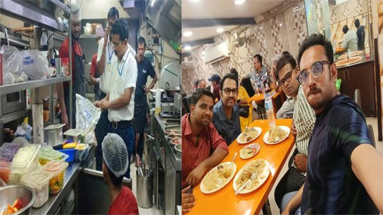 Restaurant on Park Street in Pujara town attacked; rotten food being thrown away