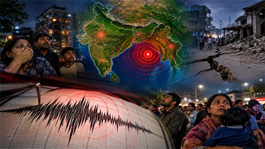 India, Bangladesh and Myanmar shook twice within a minute; twin earthquakes measuring 5.0 magnitude in the middle of the night caused widespread panic