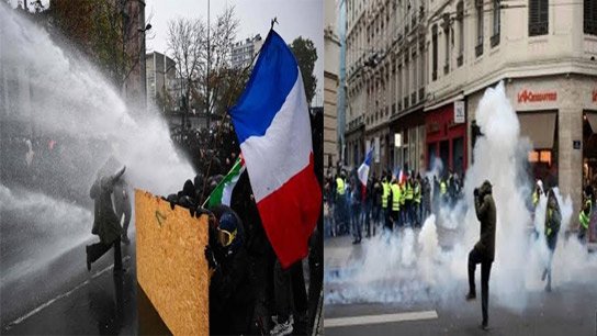 Protesters occupy the streets of France!