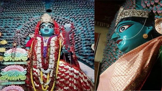 Shibpur's traditional 'Hazar Haat Kalibari'; Mother Chandi's dream message, blue-colored idol made of lime and suraki, and an outline of a century-old unique Tantric history