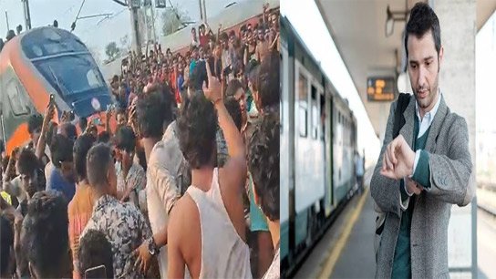 Massive passenger protest at Kamarkundu station; Vande Bharat Express stopped for almost an hour