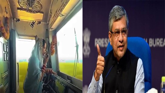 Dressed as a bride, Loco Pilot returns to cabin to perform professional duties