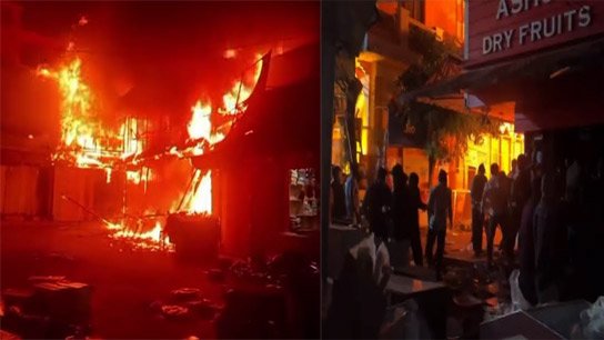 Horrific incident in Jammu! Shiv Market burnt down