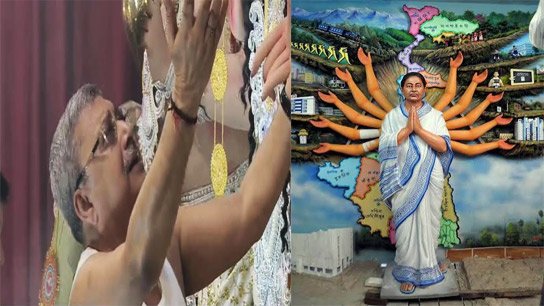 Kalyan Banerjee burst into tears after Sandhi Puja
