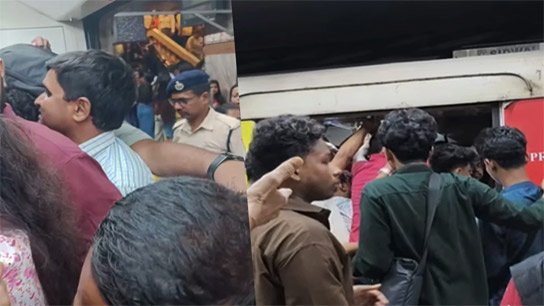 Metro doors close in time, crowd pressure makes festival commute in Tilottama suffocating