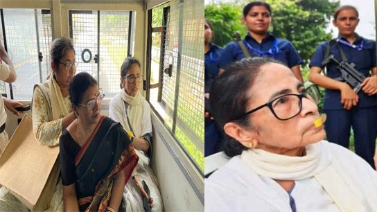 Mamata was taken from her house to a prison van, the former Chief Minister was being paraded on the streets