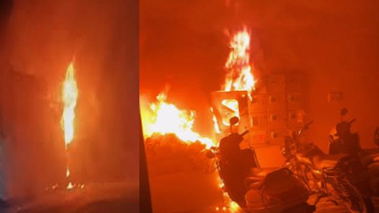 A massive explosion shook Nagerbazar; a power transformer caught fire with a loud bang, and Jessore Road was covered in black smoke