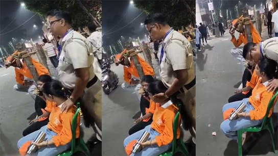 Outrage over viral video on social media, role of uniformed police officer; anger over security rising