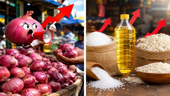 Onion prices more than doubled, prices of sugar, oil, rice are also rising silently