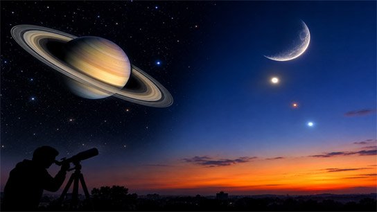 Rare cosmic pairing in early October! Ringed Saturn visible all night this week; Three planets join Moon in dawn sky