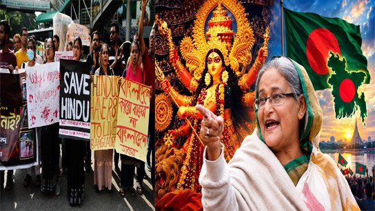 Sheikh Hasina calls for building a non-discriminatory Bangladesh; trusts in Goddess Durga