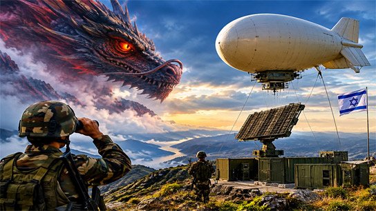 Israeli military deploys aerostat radar to patrol the skies of 'Chicken's Neck'