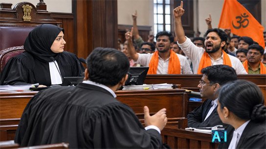 'Jai Shri Ram' slogans raised after seeing a judge wearing a hijab in the courtroom! Huge controversy in the Siliguri Subdivision Court