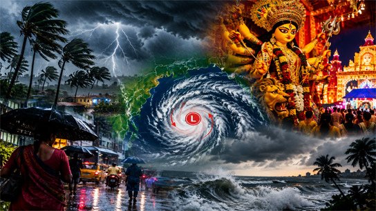 The weather is changing; Severe thunderstorm warning and dark low-pressure clouds in the Bay of Bengal ahead of Puja!